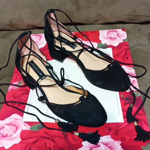 Steven by Steve Madden women's black block heel shoes suede - Picture 4 of 17